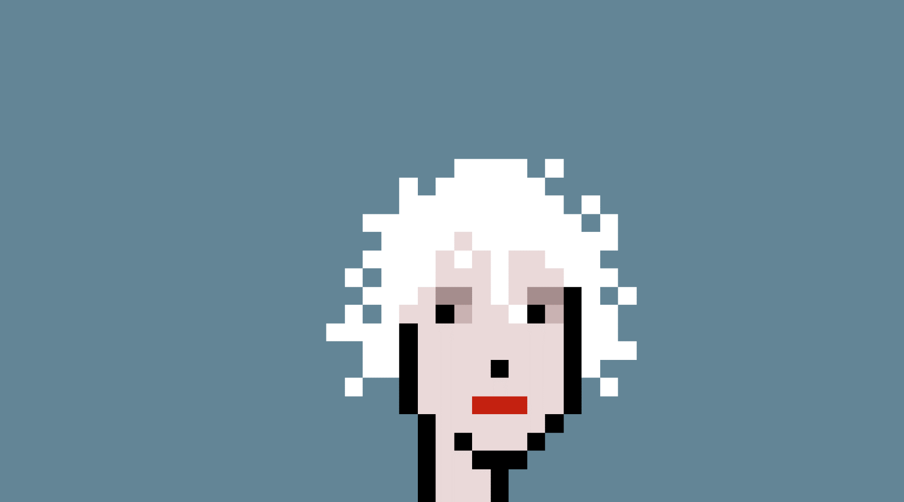 Larva Labs "CryptoPunk #9998" — a pixelated white-haired