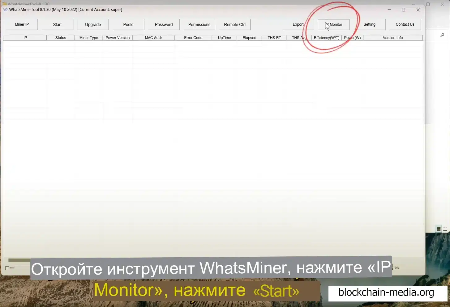 Whatsminertool ip monitor